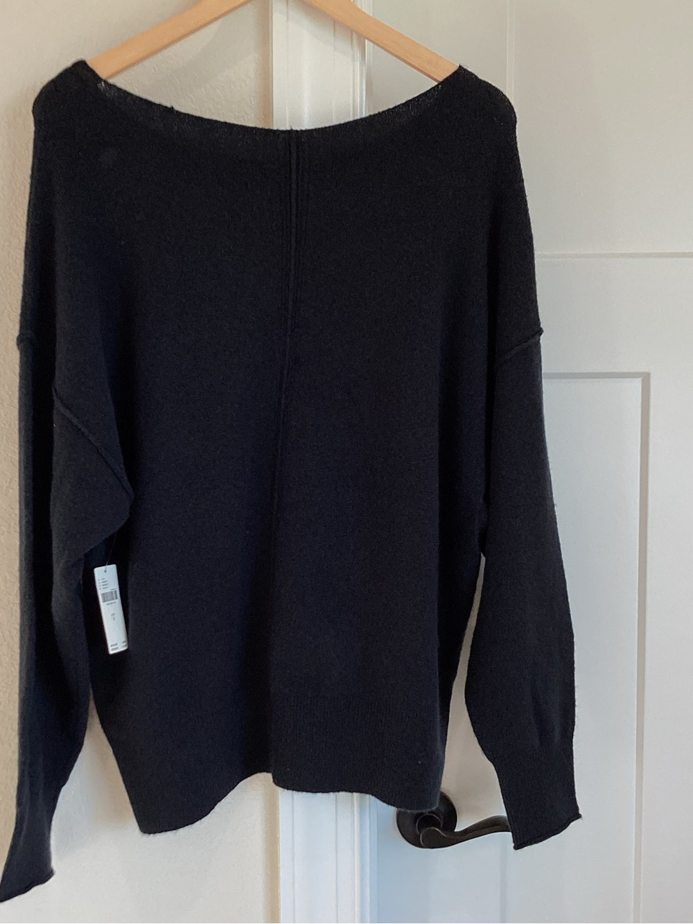 Anthropologie Haley Boatneck Sweater Wool Blend Long Sleeve New Black Small - Picture 11 of 15